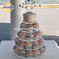 Soporte de exhibición de acrílico modificado para requisitos particulares de la torta del diseño de la fábrica de lujo de la manera de JINBAO